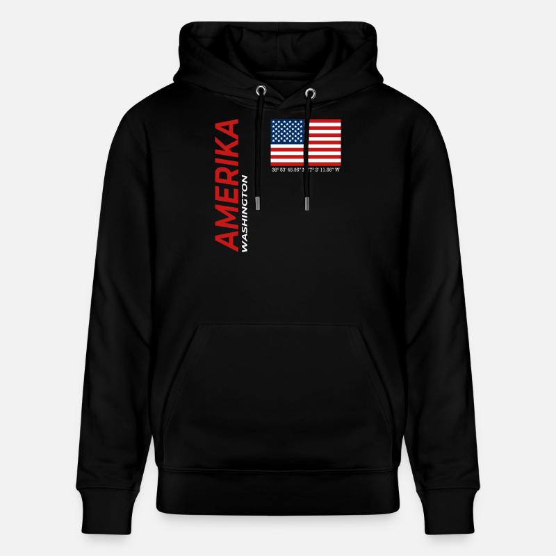Washington - Sweat à capuche bio CRUISER Stanley/Stella Unisexe - noir