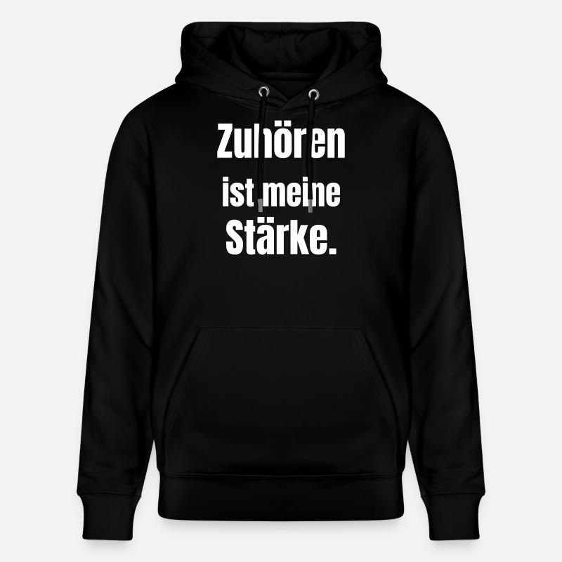 Écouter est ma force - Sweat à capuche bio CRUISER Stanley/Stella Unisexe - noir