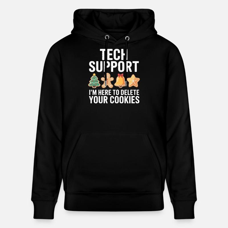 Tech Support Cookies Tee - Stanley/Stella Unisex Bio-Hoodie CRUISER  - Schwarz
