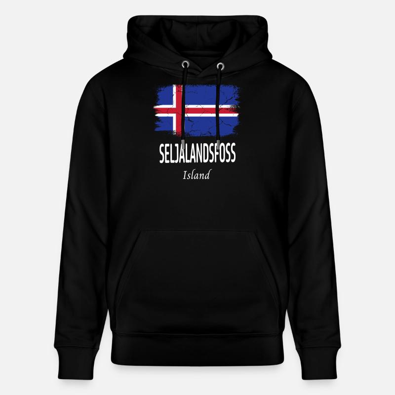 Seljalandsfoss - Stanley/Stella Unisex Bio-Hoodie CRUISER  - Schwarz