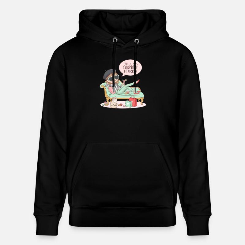 Ich bin launisch und so - Stanley/Stella Unisex Bio-Hoodie CRUISER - Schwarz