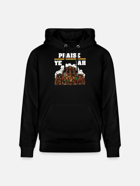 Praise Jah Rasta - Stanley/Stella CRUISER Unisex Organic Hoodie - black
