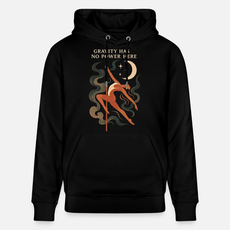 Schwebende Pole-Dance-Frau – Gravity has no power - Stanley/Stella Unisex Bio-Hoodie CRUISER  - Schwarz