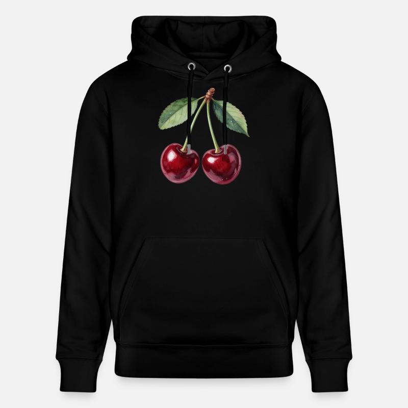 Cerises - Sweat à capuche bio CRUISER Stanley/Stella Unisexe - noir