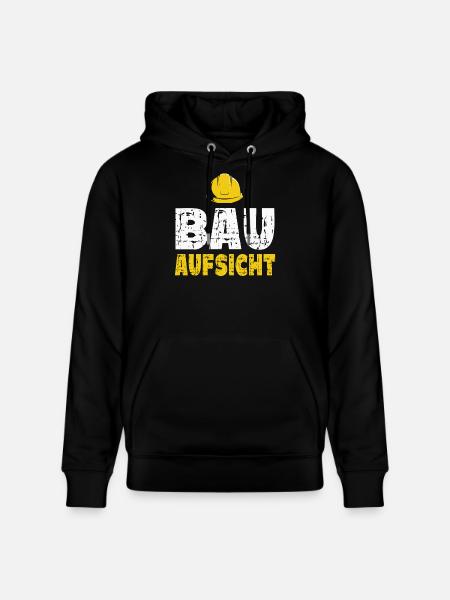 Bauaufsicht Bauarbeiter - Stanley/Stella Unisex Bio-Hoodie CRUISER  - Schwarz
