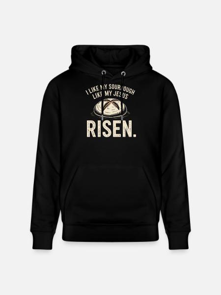 Risen Sourdough Faith Tee - Stanley/Stella CRUISER Unisex Organic Hoodie - black