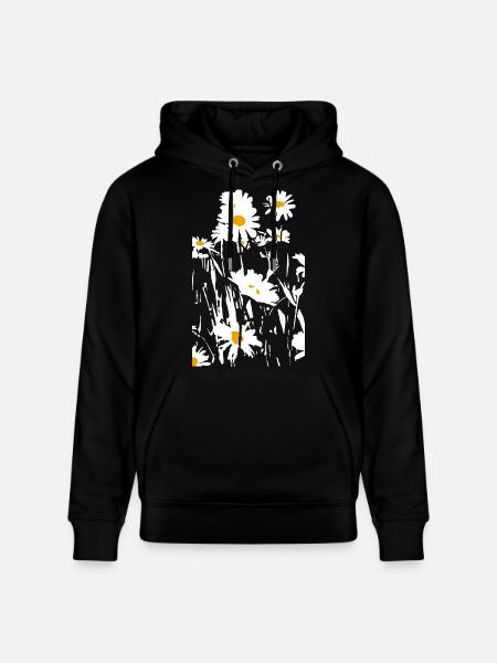 DAISIES - Stanley/Stella CRUISER Unisex Organic Hoodie - black