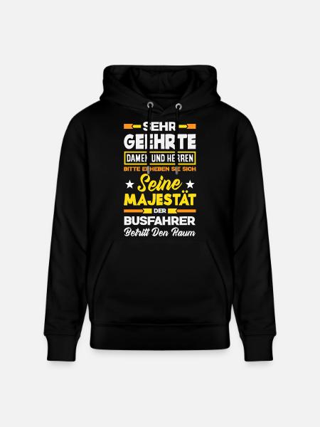 Seine Majestät Der Busfahrer - Stanley/Stella Unisex Bio-Hoodie CRUISER  - Schwarz