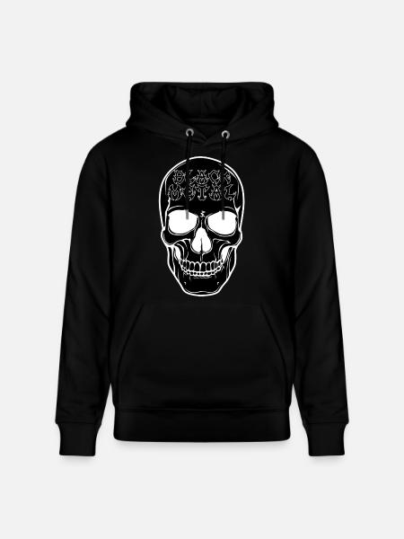 Skull Graphic Black Metal - Stanley/Stella CRUISER Unisex Organic Hoodie - black