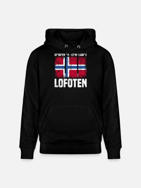 Lofoten Coordinates - Stanley/Stella CRUISER Unisex Organic Hoodie - black