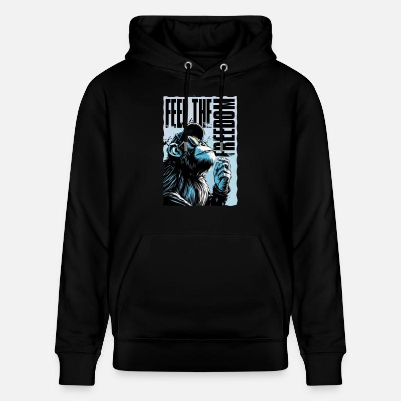 Ressentez la liberté – EnrolDesign - Sweat à capuche bio CRUISER Stanley/Stella Unisexe - noir