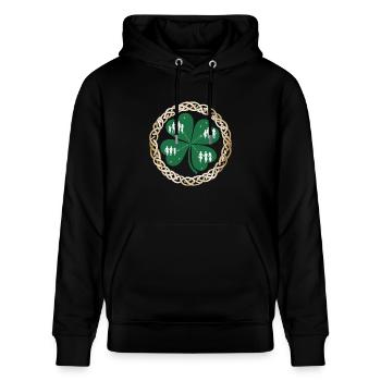 st patricks day - Stanley/Stella CRUISER Unisex Organic Hoodie - black - Front - Alina (178cm) & Michal (187cm)