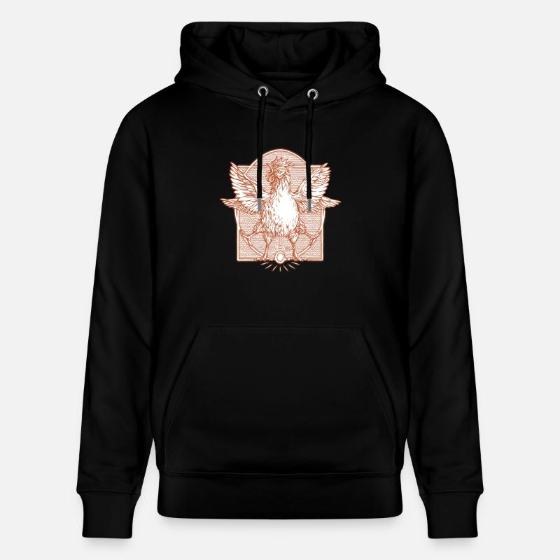 Le coq de Vitruve3 - Sweat à capuche bio CRUISER Stanley/Stella Unisexe - noir