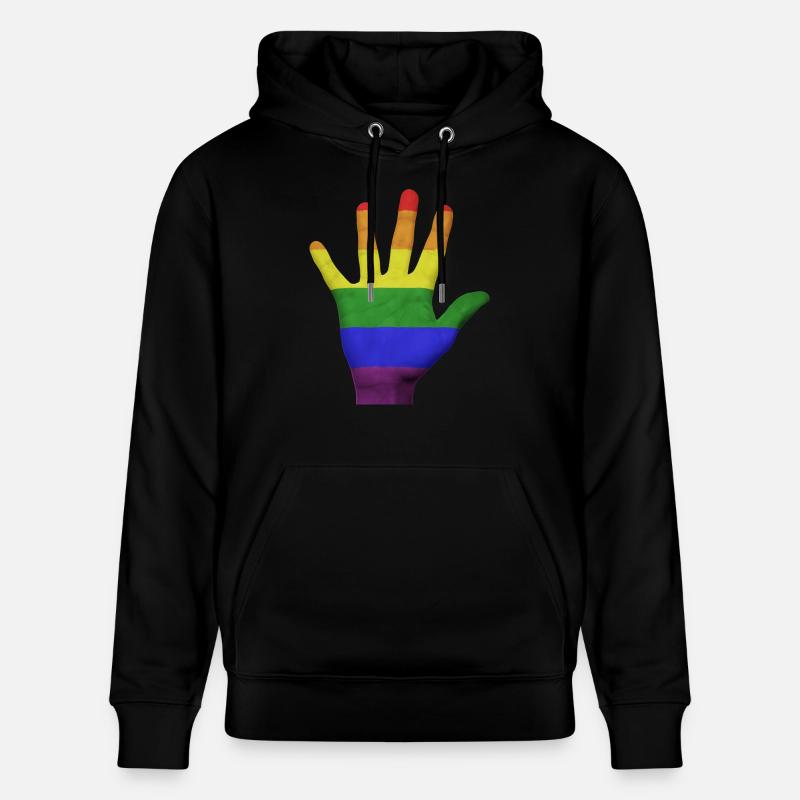 LGBT PRIDE Hand - Stanley/Stella Unisex Bio-Hoodie CRUISER  - Schwarz