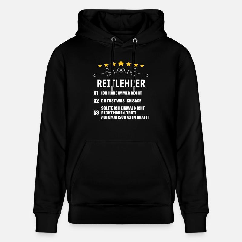 REITLEHRER - Stanley/Stella Unisex Bio-Hoodie CRUISER  - Schwarz