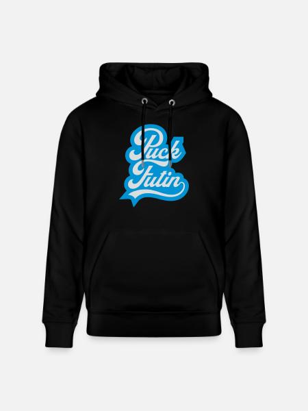 puck futin logo design - Stanley/Stella CRUISER Unisex Organic Hoodie - black