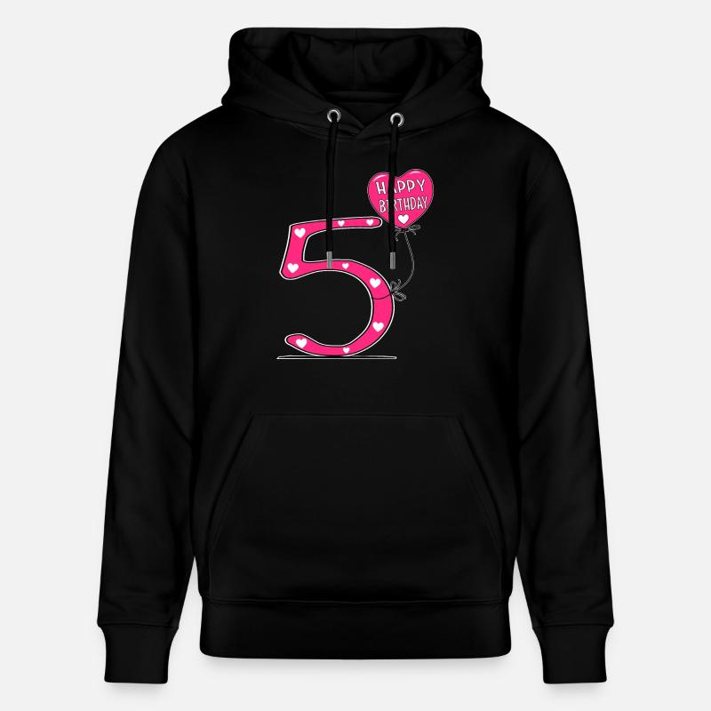 5 Anniversaire Joyeux anniversaire - Sweat à capuche bio CRUISER Stanley/Stella Unisexe - noir