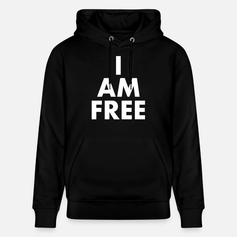I am free - Stanley/Stella Unisex Bio-Hoodie CRUISER  - Schwarz