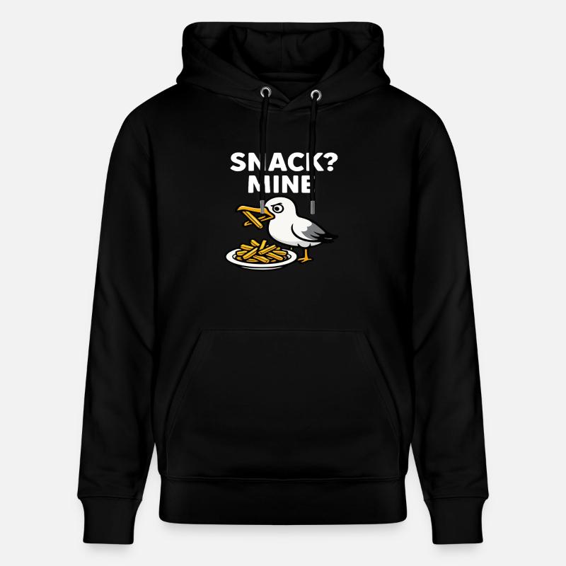 Snack Möwe - Stanley/Stella Unisex Bio-Hoodie CRUISER  - Schwarz