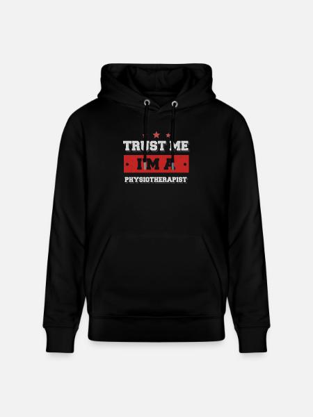 Trust me. I'm a physiotherapist - Stanley/Stella CRUISER Unisex Organic Hoodie - black