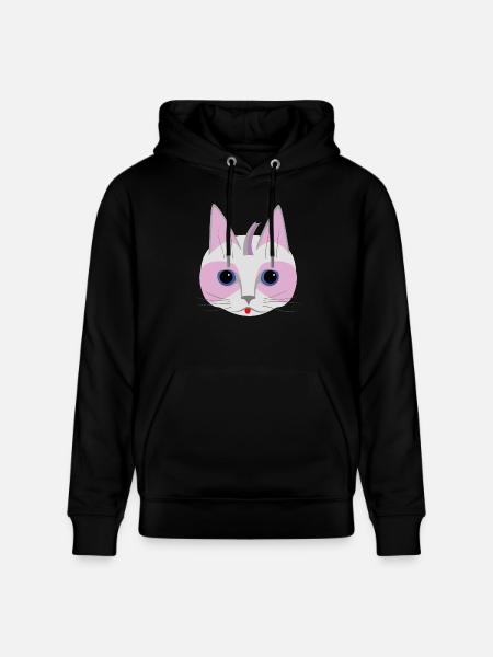Kitty Lotta, portrait - Stanley/Stella CRUISER Unisex Organic Hoodie - black