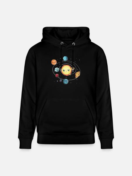 the solar system - Stanley/Stella CRUISER Unisex Organic Hoodie - black