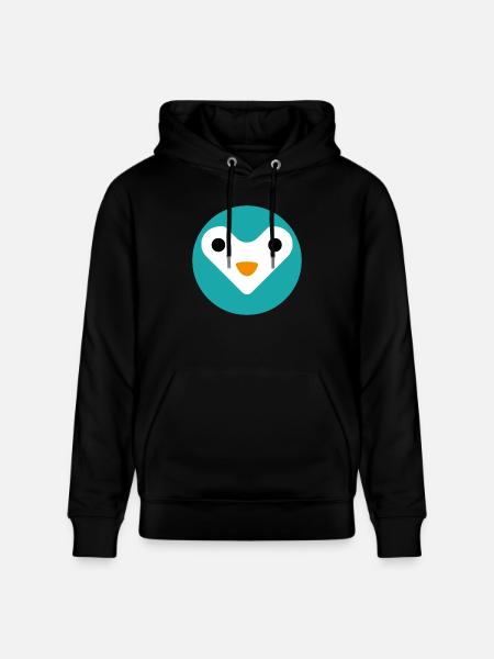 Minimalist sweet owl - Stanley/Stella CRUISER Unisex Organic Hoodie - black