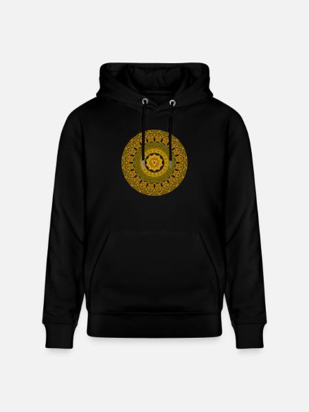 MANIPURA SOLAR PLEXUS CHAKRA - Stanley/Stella CRUISER Unisex Organic Hoodie - black