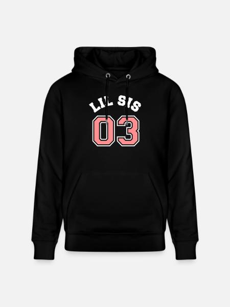 Lil Sis 03 - Little Sister - Stanley/Stella CRUISER Unisex Organic Hoodie - black