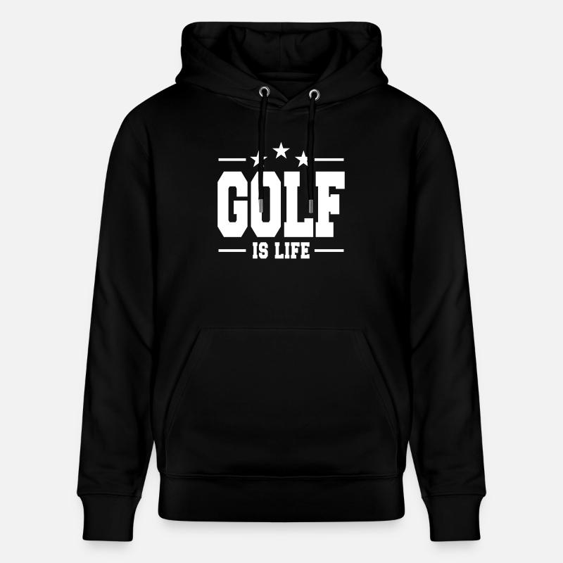 golf is life 1 - Sweat à capuche bio CRUISER Stanley/Stella Unisexe - noir