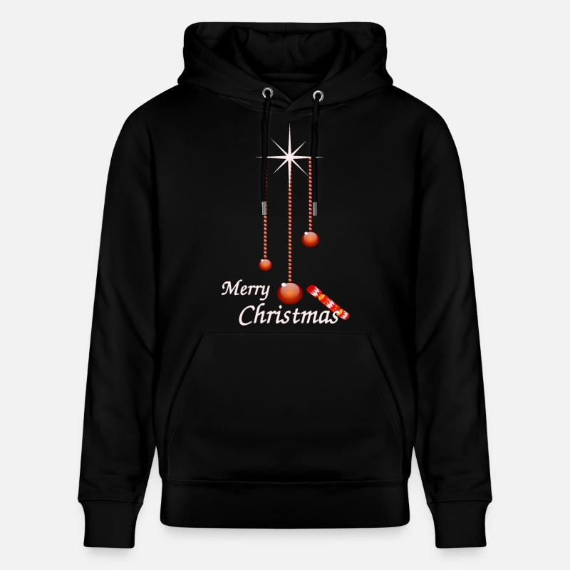 Weihnachtskugeln mit Bonbon - Stanley/Stella Unisex Bio-Hoodie CRUISER  - Schwarz