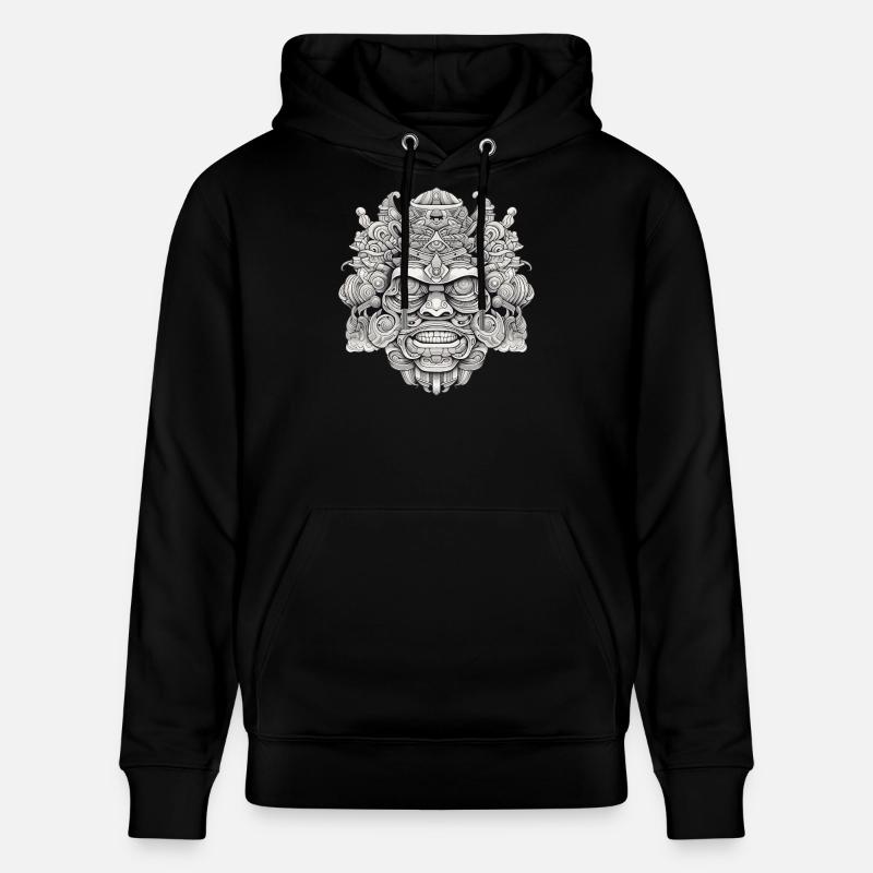 Psychedelischer Kopf - Stanley/Stella Unisex Bio-Hoodie CRUISER  - Schwarz