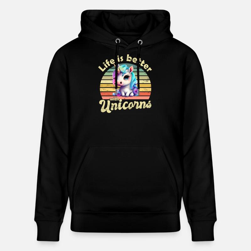 Einhorn Einhörner - Stanley/Stella Unisex Bio-Hoodie CRUISER - Schwarz