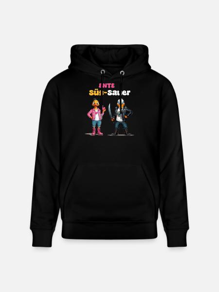 Ente Süß - Sauer - Stanley/Stella Unisex Bio-Hoodie CRUISER - Schwarz