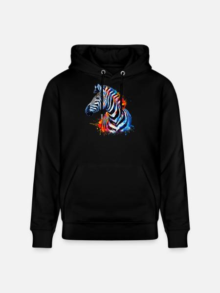 Zebra - Stanley/Stella CRUISER Unisex Organic Hoodie - black