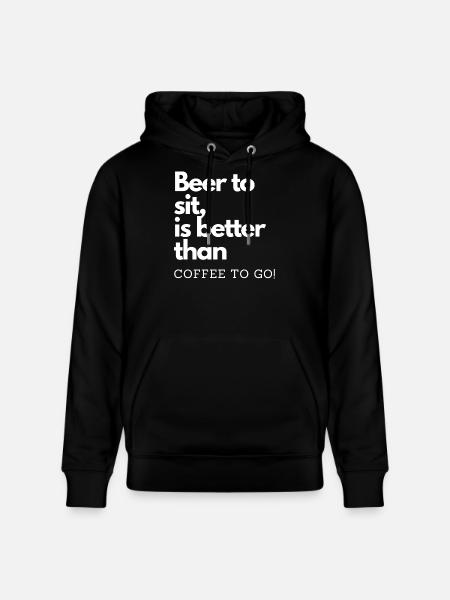 Beer to sit - Stanley/Stella CRUISER Unisex Organic Hoodie - black