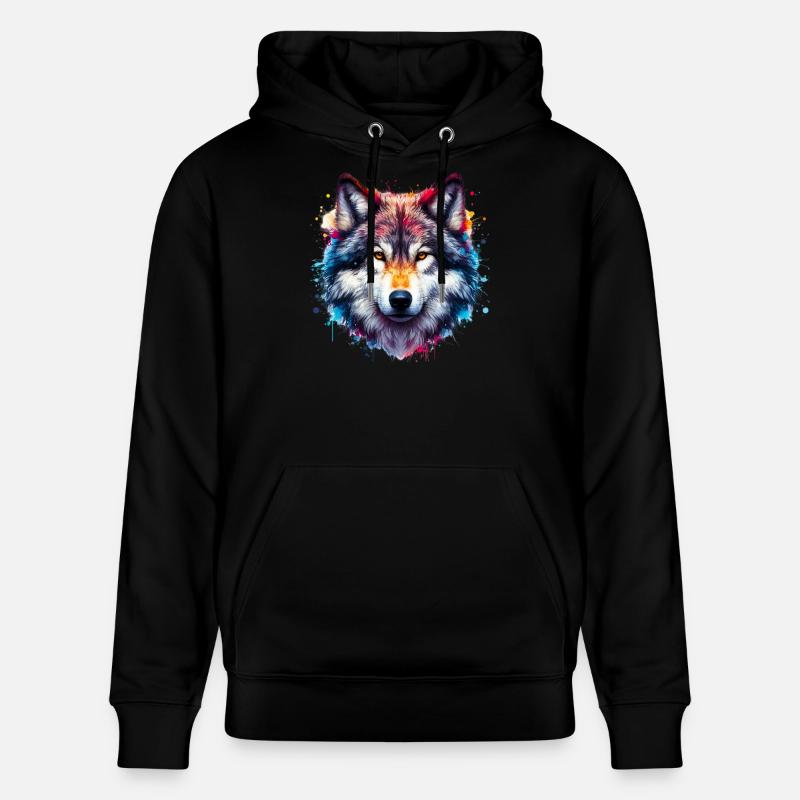 Wolf - Stanley/Stella Unisex Bio-Hoodie CRUISER  - Schwarz