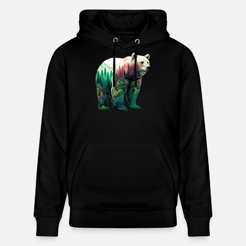 Ours - Sweat à capuche bio CRUISER Stanley/Stella Unisexe - noir