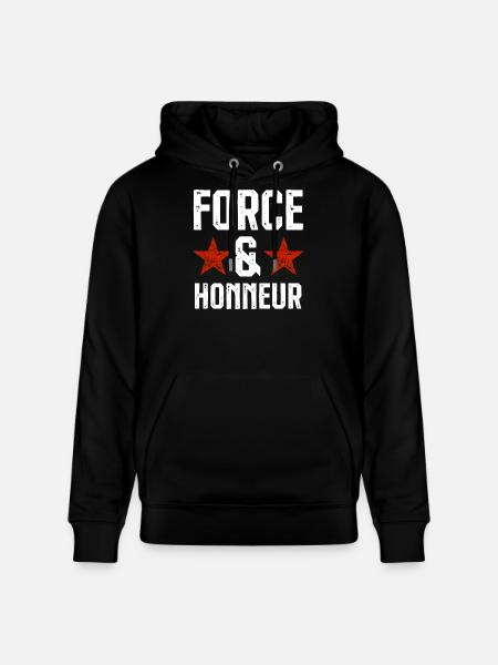 Force et honneur 1 - Sweat à capuche bio CRUISER Stanley/Stella Unisexe - noir