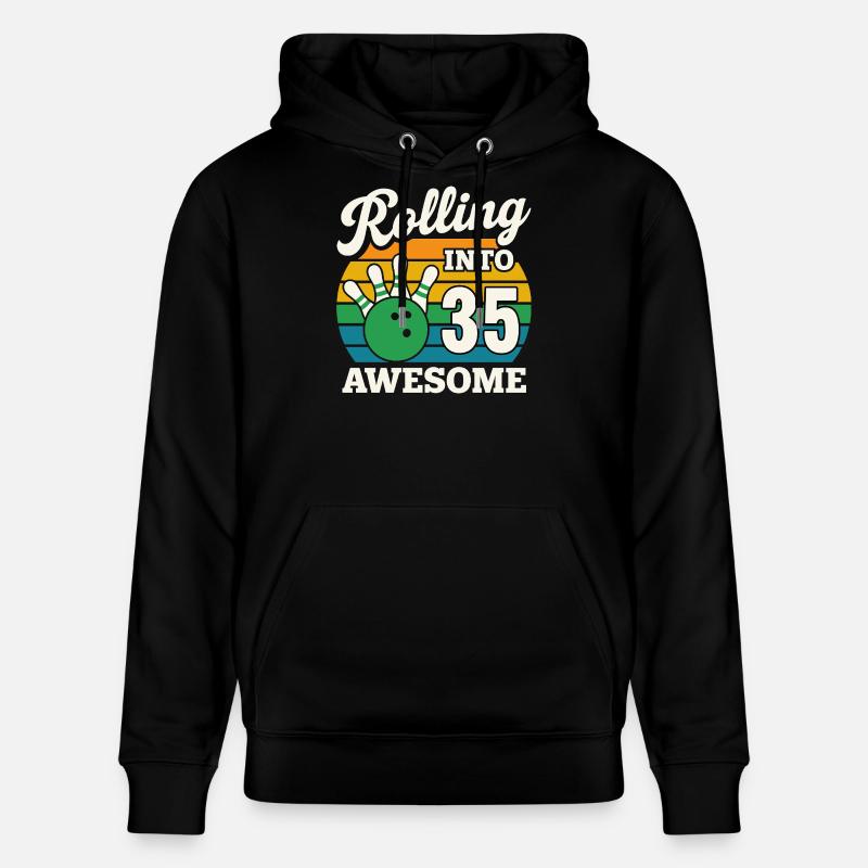 Bowling rétro 35e anniversaire Design - Sweat à capuche bio CRUISER Stanley/Stella Unisexe - noir