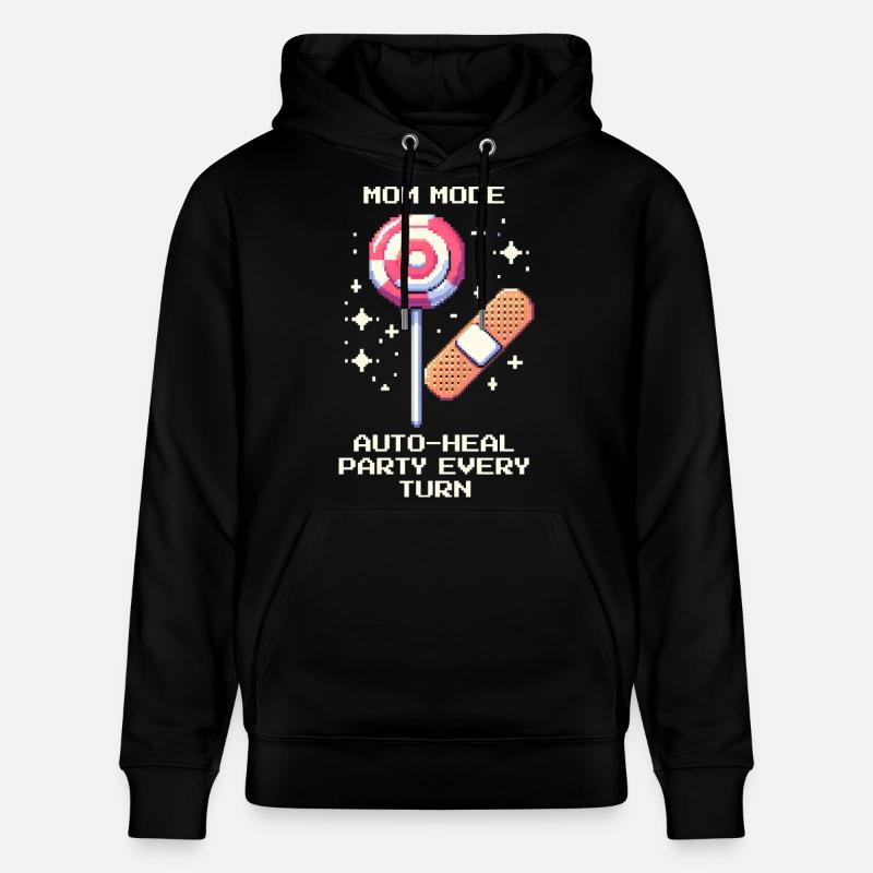 Mama-Modus: Auto-Heal jede Runde | Eltern - Stanley/Stella Unisex Bio-Hoodie CRUISER  - Schwarz