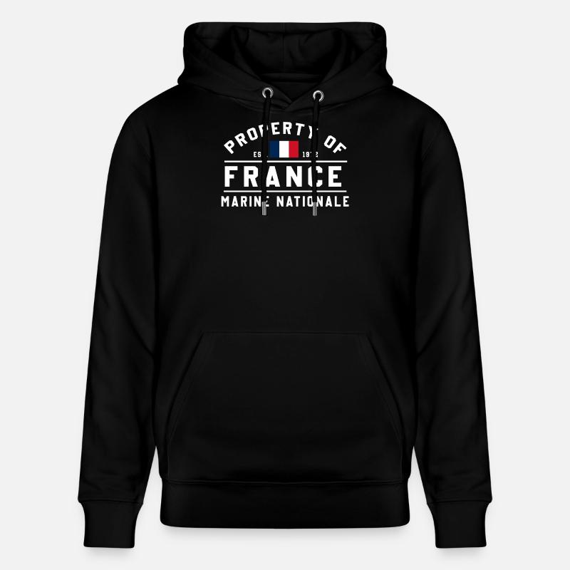 Propriété de la Marine nationale - Sweat à capuche bio CRUISER Stanley/Stella Unisexe - noir