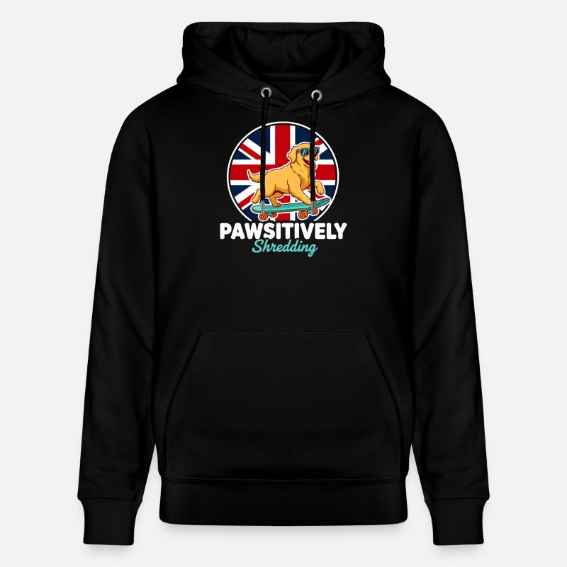 Pawsitively Shredding UK Dog Skateboarder - Sweat à capuche bio CRUISER Stanley/Stella Unisexe - noir