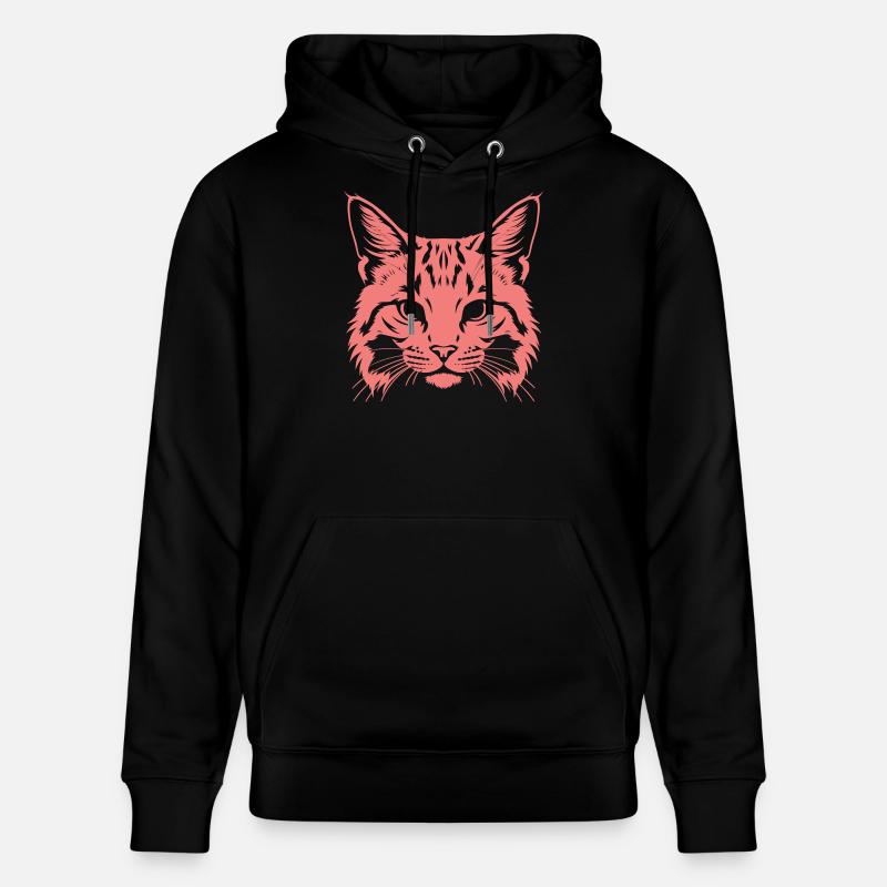 Silhouette de tête de chat - Sweat à capuche bio CRUISER Stanley/Stella Unisexe - noir