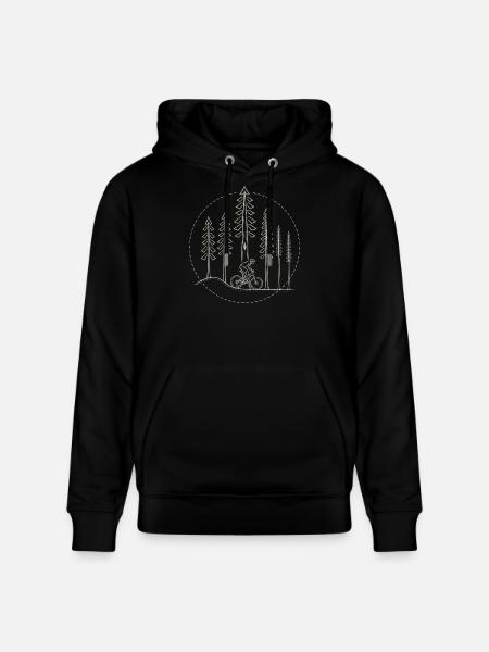 Cyclist in nature - Stanley/Stella CRUISER Unisex Organic Hoodie - black