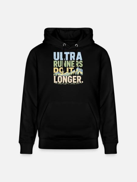 Ultraläufer machen es länger - Stanley/Stella Unisex Bio-Hoodie CRUISER - Schwarz