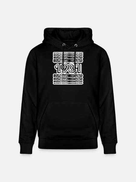 Year 1981 - Stanley/Stella CRUISER Unisex Organic Hoodie - black