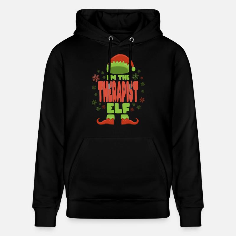 Thérapeute Elfe de Noël - Sweat à capuche bio CRUISER Stanley/Stella Unisexe - noir