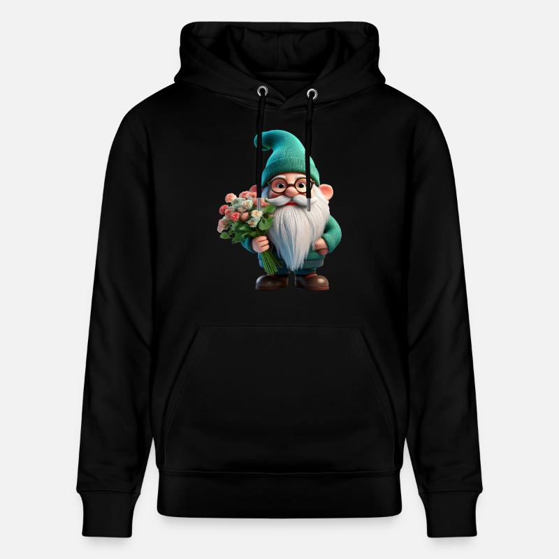 Nain de jardin Saint-Valentin - Sweat à capuche bio CRUISER Stanley/Stella Unisexe - noir