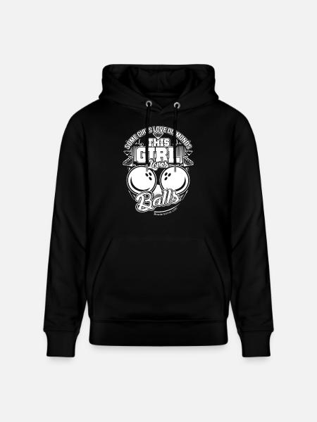 Bowling Girl - Stanley/Stella CRUISER Unisex Organic Hoodie - black
